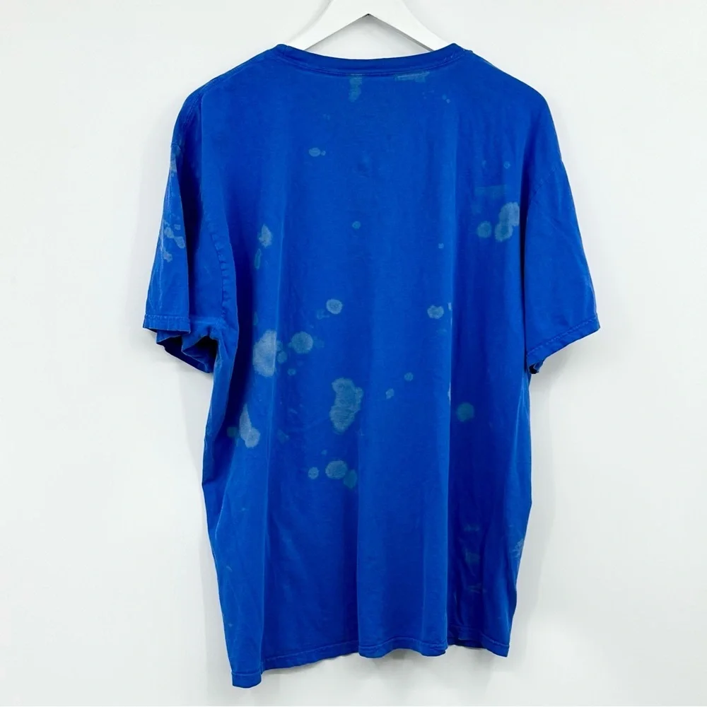 Ralph Lauren Polo Jeans Custom Upcycled Bleach Splatter Short Sleeve Shirt SZ XL